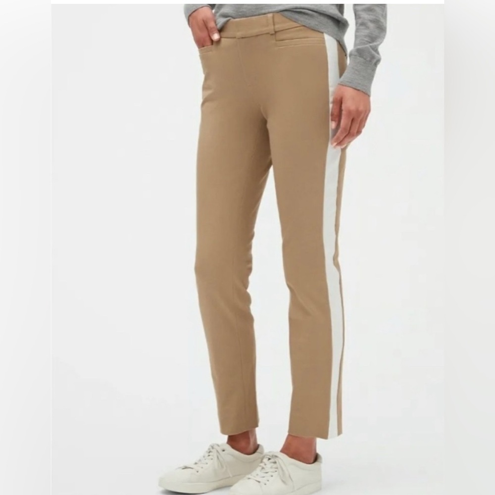 Banana Republic Tan Pants with White Stripe